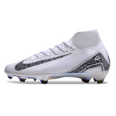Nike Air Zoom Mercurial Superfly 10 Elite FG White and Black Football Boots